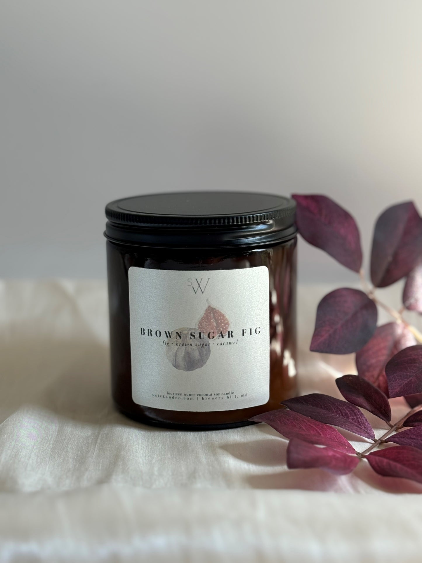 Brown Sugar Fig - 14oz Large Coconut Soy Candle