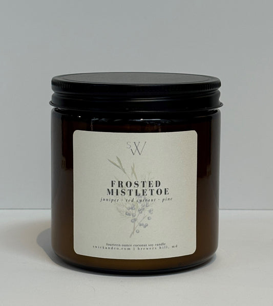 Frosted Mistletoe - 14oz Large Coconut Soy Candle