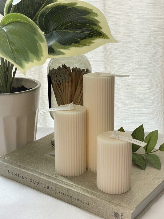 Minimalist Pillar Candle Set