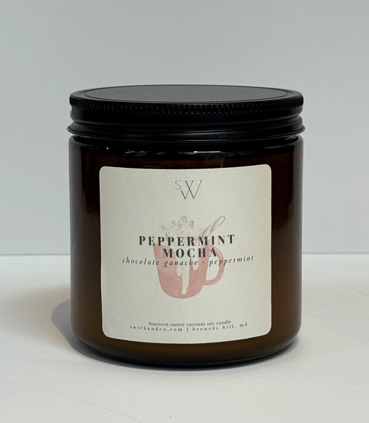 Peppermint Mocha - 14oz Large Coconut Soy Candle