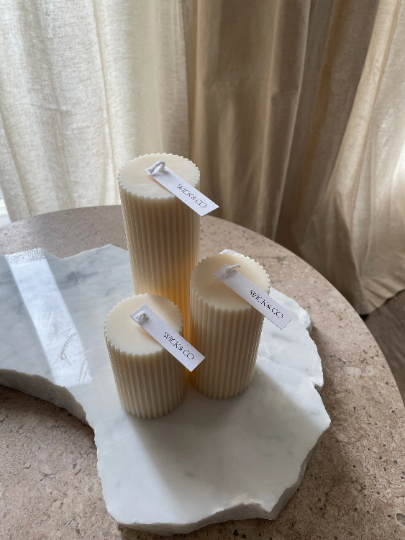 Minimalist Pillar Candle Set